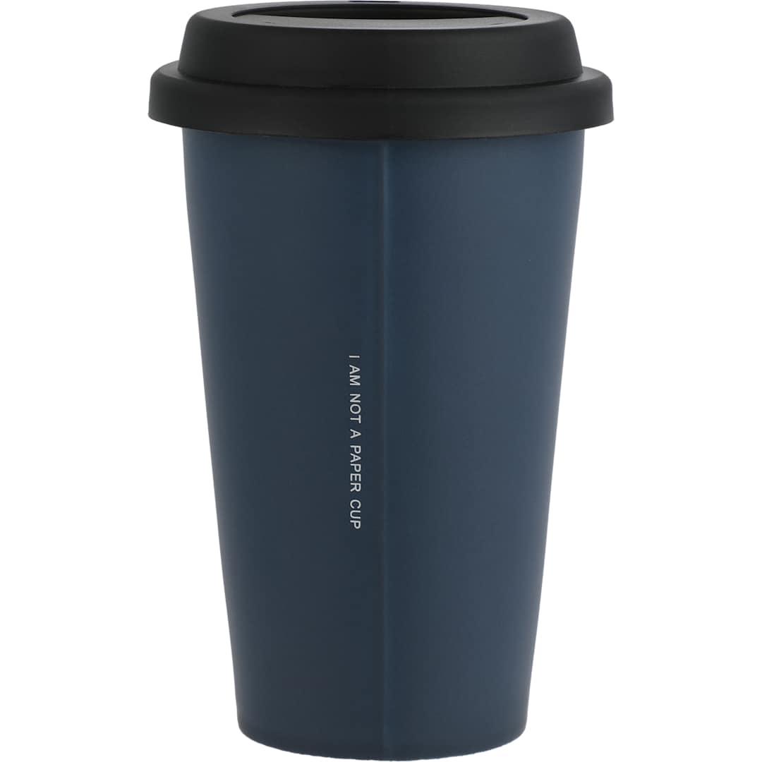 Im not a paper cup 10oz ceramic tumbler w/ lid Black miniatura 7