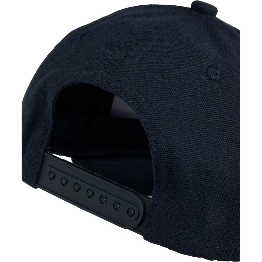 Recycled cotton canvas 5 panel ballcap - unisex Navy Blue miniatura 6