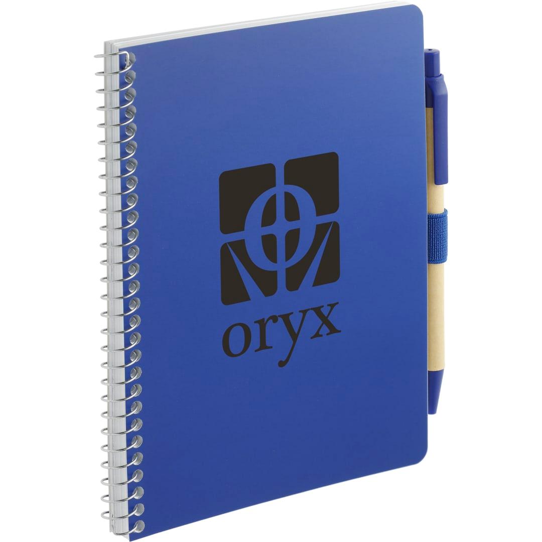 Fsc® mix 5 x 7 spiral notebook with pen Black miniatura 15