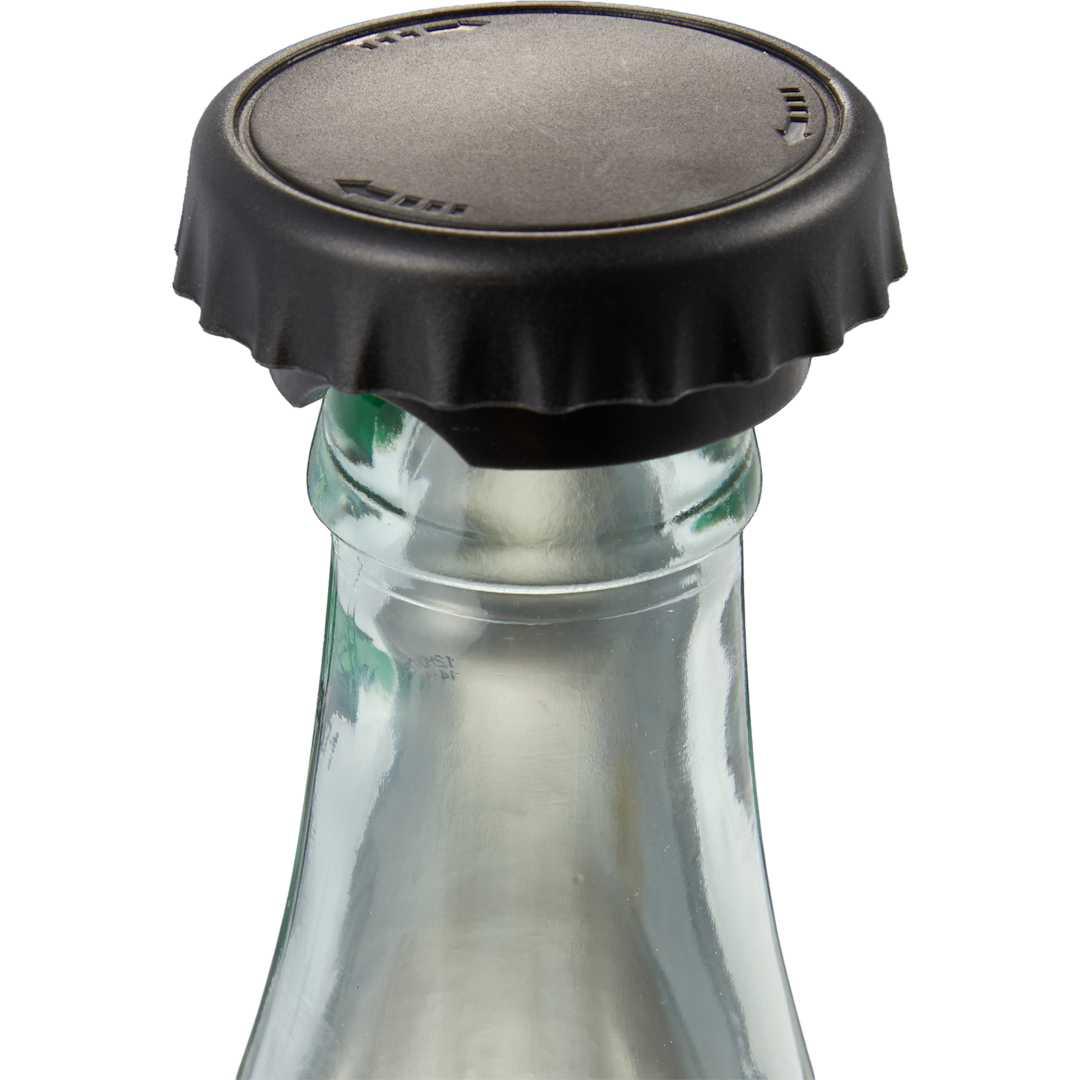 Recycled bottle topper & opener Black miniatura 4