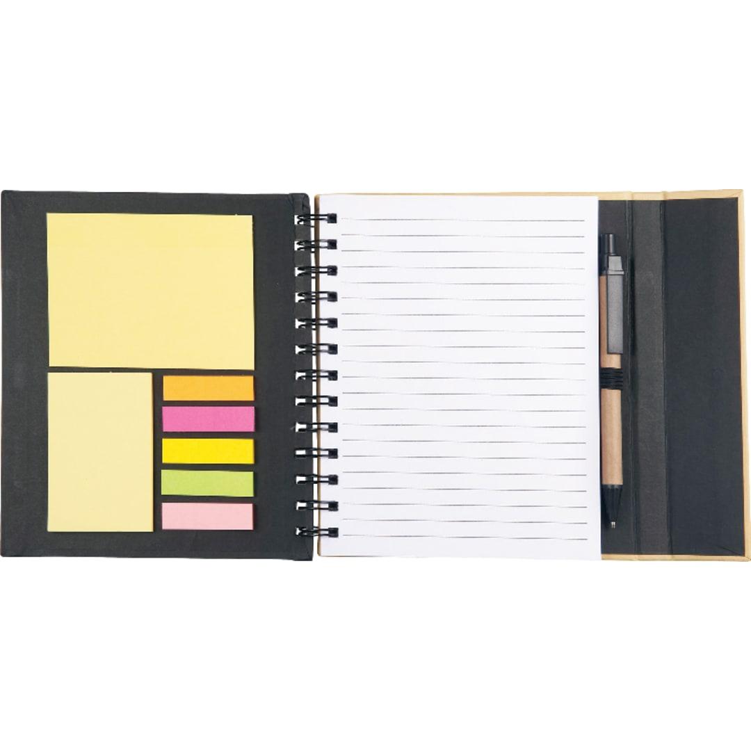 Fsc® recycled 6.5 x 7 lock-it spiral notebook Black miniatura 4