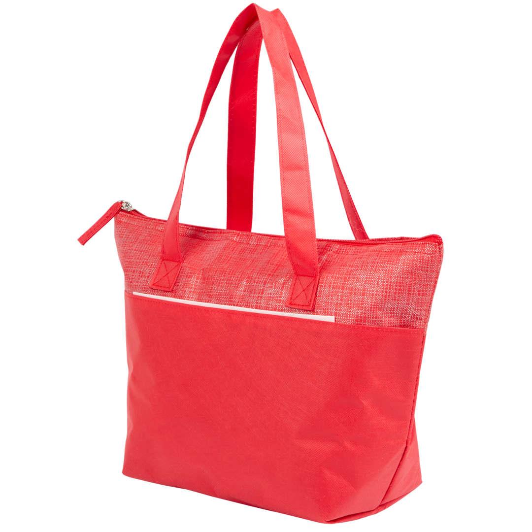 Mist recycled 9-can non-woven tote cooler Black miniatura 8