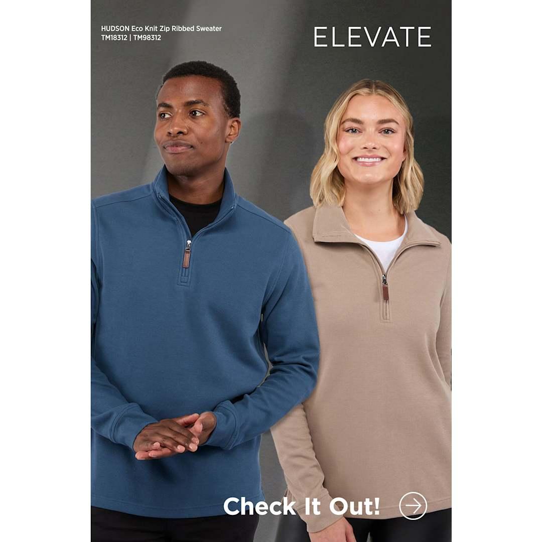 Hudson eco knit quarter zip-mens Beige miniatura 39