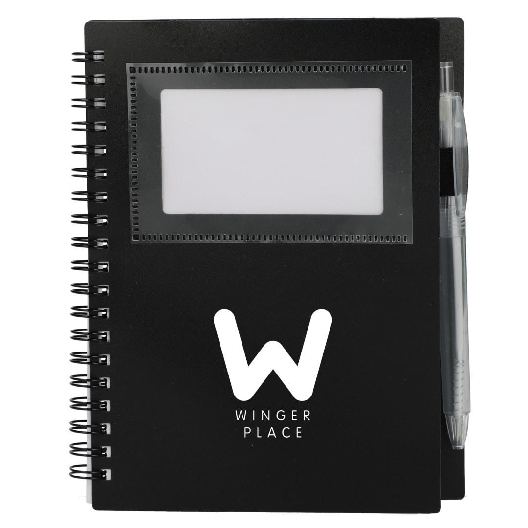 Fsc® recycled 5 x 7 star spiral notebook with pe Black miniatura 15