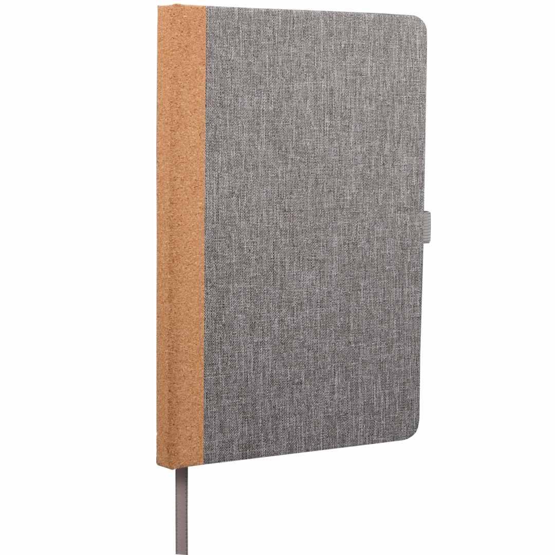 5.5 X 8.5 recycled pet and cork bound journal Black miniatura 15