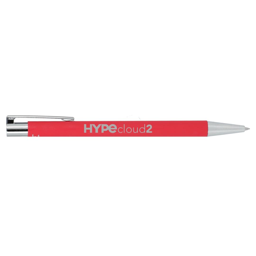 Maxi recycled aluminum soft touch gel pen Black miniatura 30