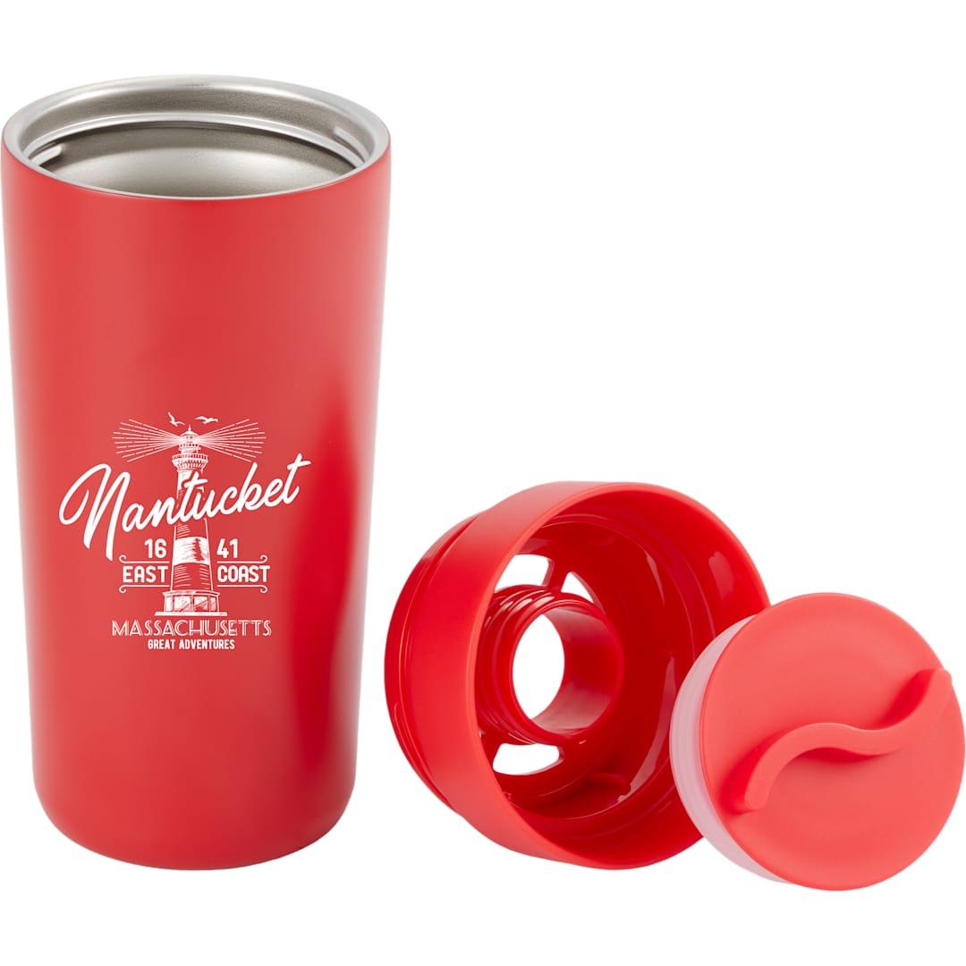 Maddie recycled ss vacuum tumbler w/ 360 lid 16oz Black miniatura 29