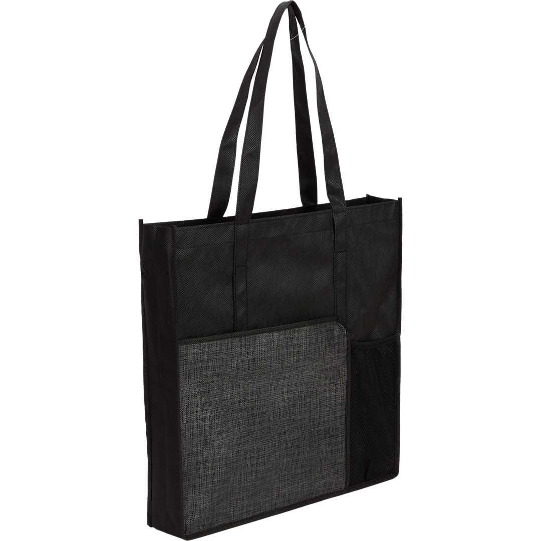 Radius recycled non-woven tote Black miniatura 3