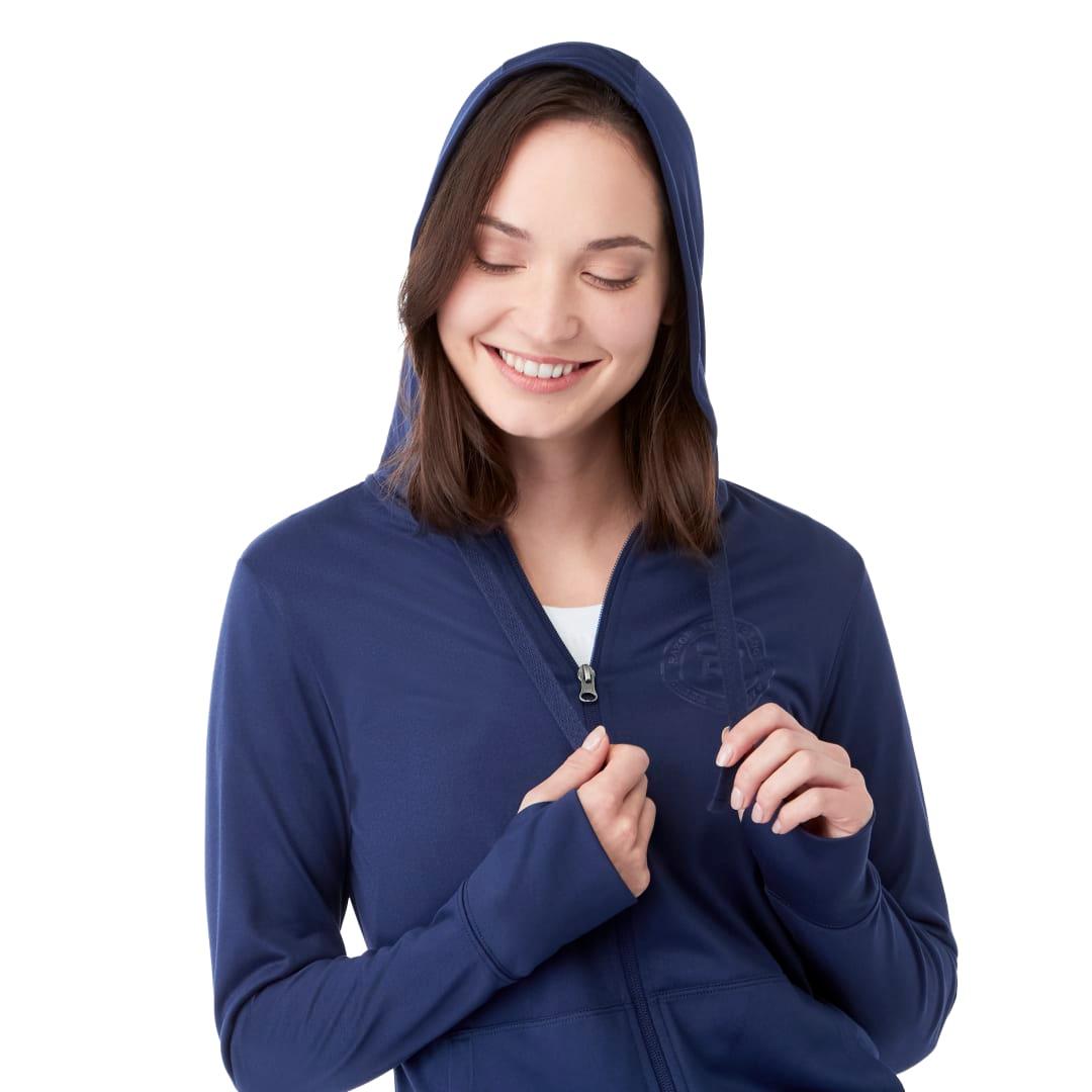 Womens lavar eco knit full zip hoody Navy Blue miniatura 12