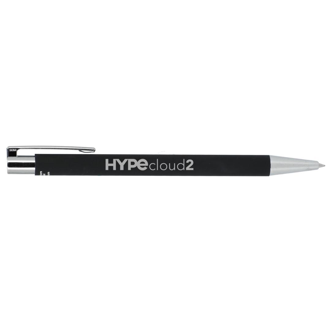 Maxi recycled aluminum soft touch gel pen Black miniatura 6