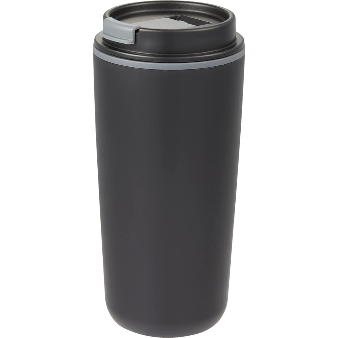 Cooper rpp double wall tumbler w/ flap lid 16oz Black front