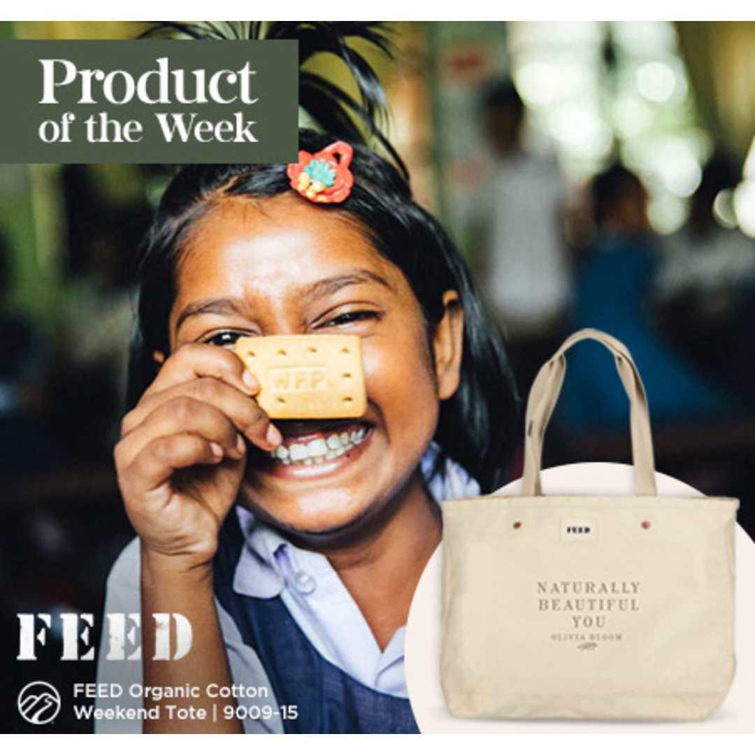 Feed organic cotton weekend tote Black miniatura 3