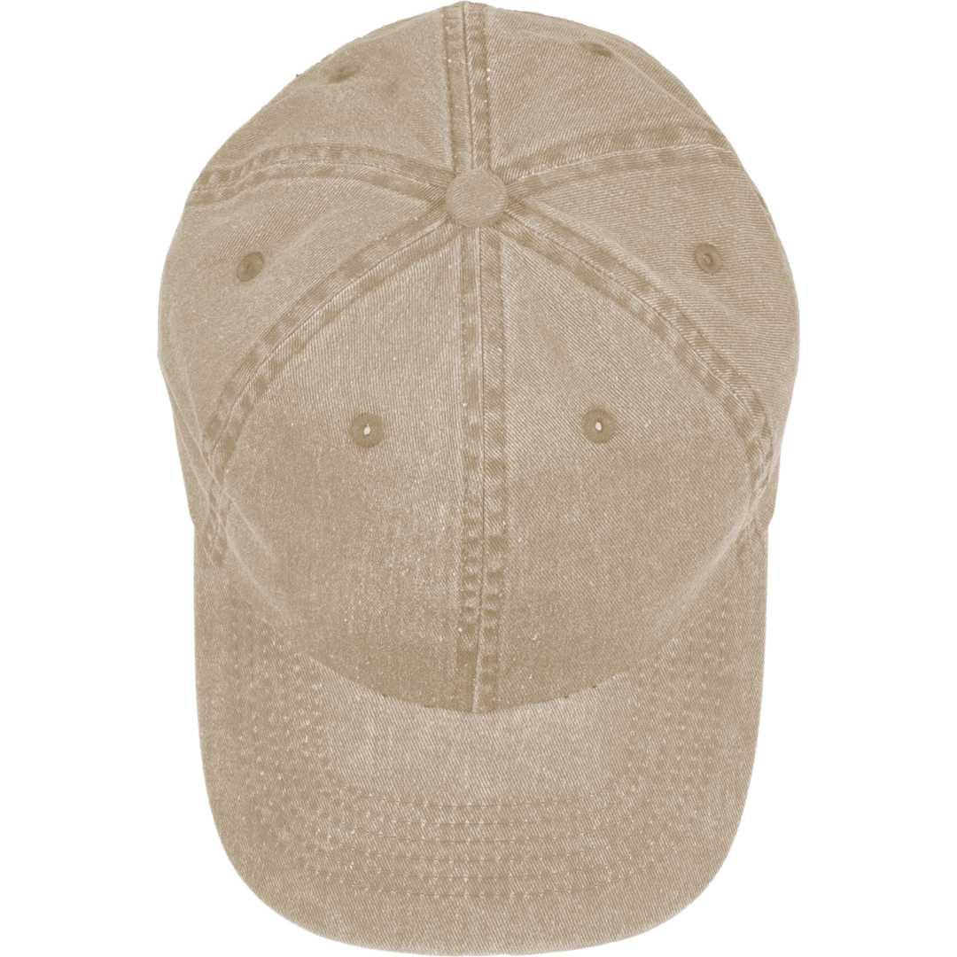 Recycled cotton washed 6 panel dad ballcap - unisex Khaki miniatura 10