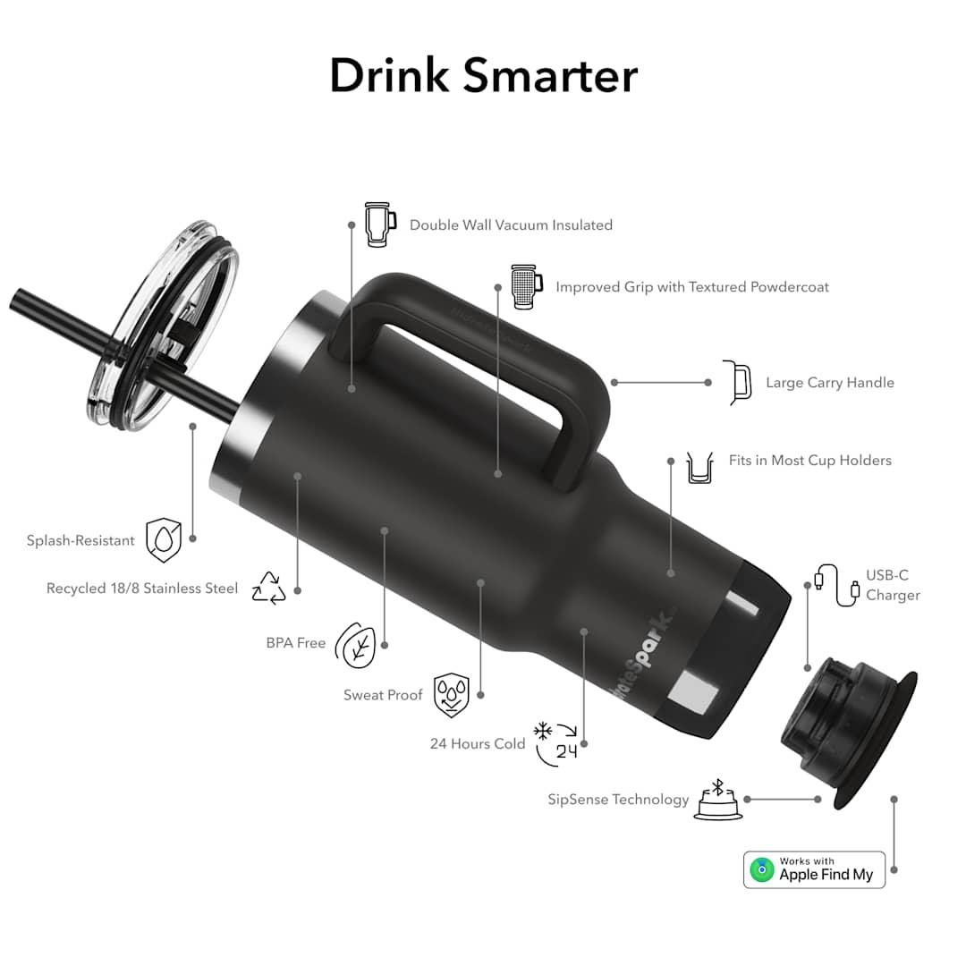Hidratespark pro 2 tumbler 30oz Black miniatura 3