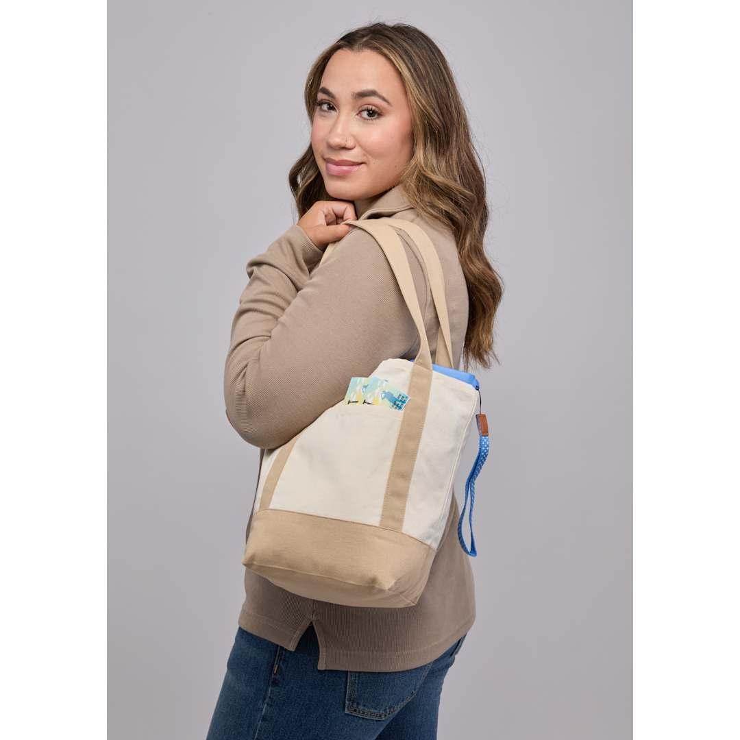 Mini recycled 8oz cotton canvas tote Red miniatura 30