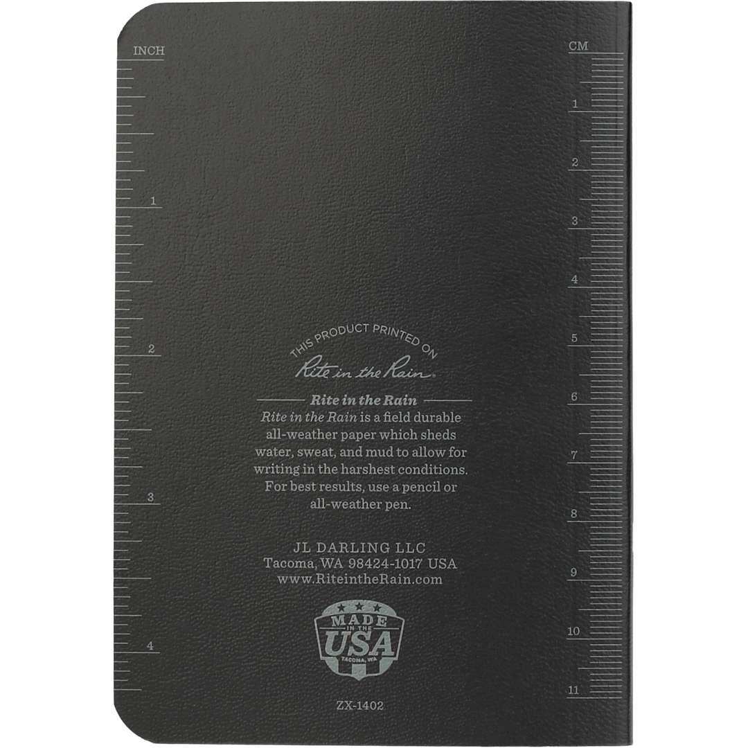 3.5 X 5.25 rite in the rain soft cover notebook Black miniatura 4