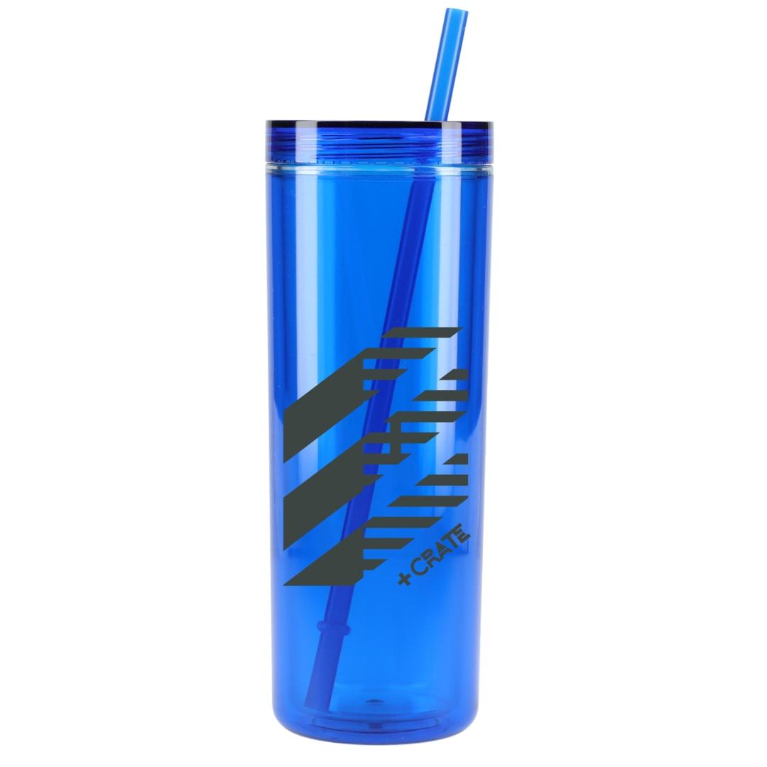 Chroma recycled acrylic straw tumbler 16oz Black miniatura 14