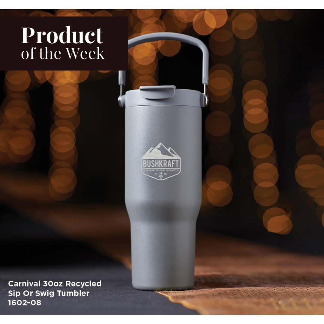 Carnival recycled sip or swig tumbler 30oz Black miniatura 3
