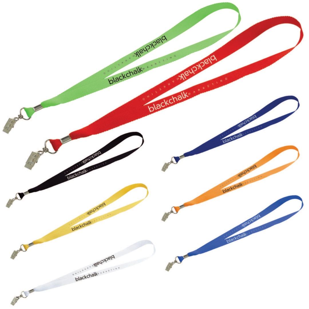 Lanyard with bulldog clip Red miniatura 6