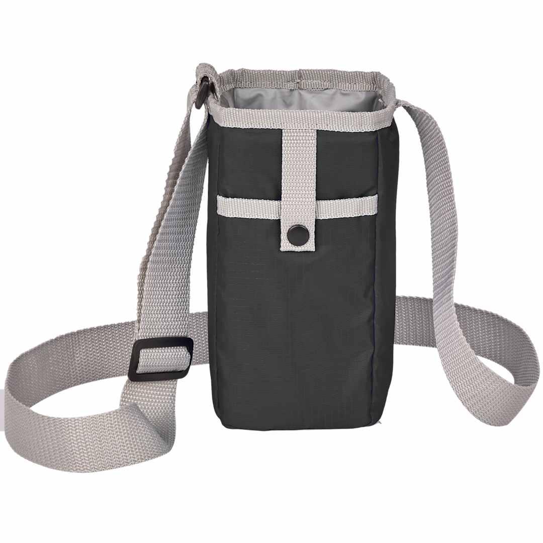 Insulated bottle sling Black front