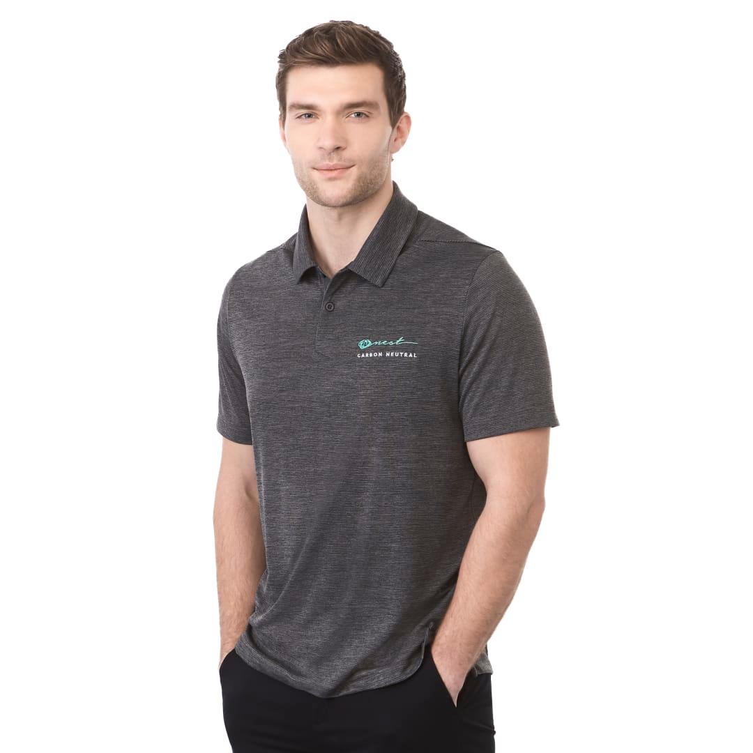 Mens dege eco ss polo Blue miniatura 23