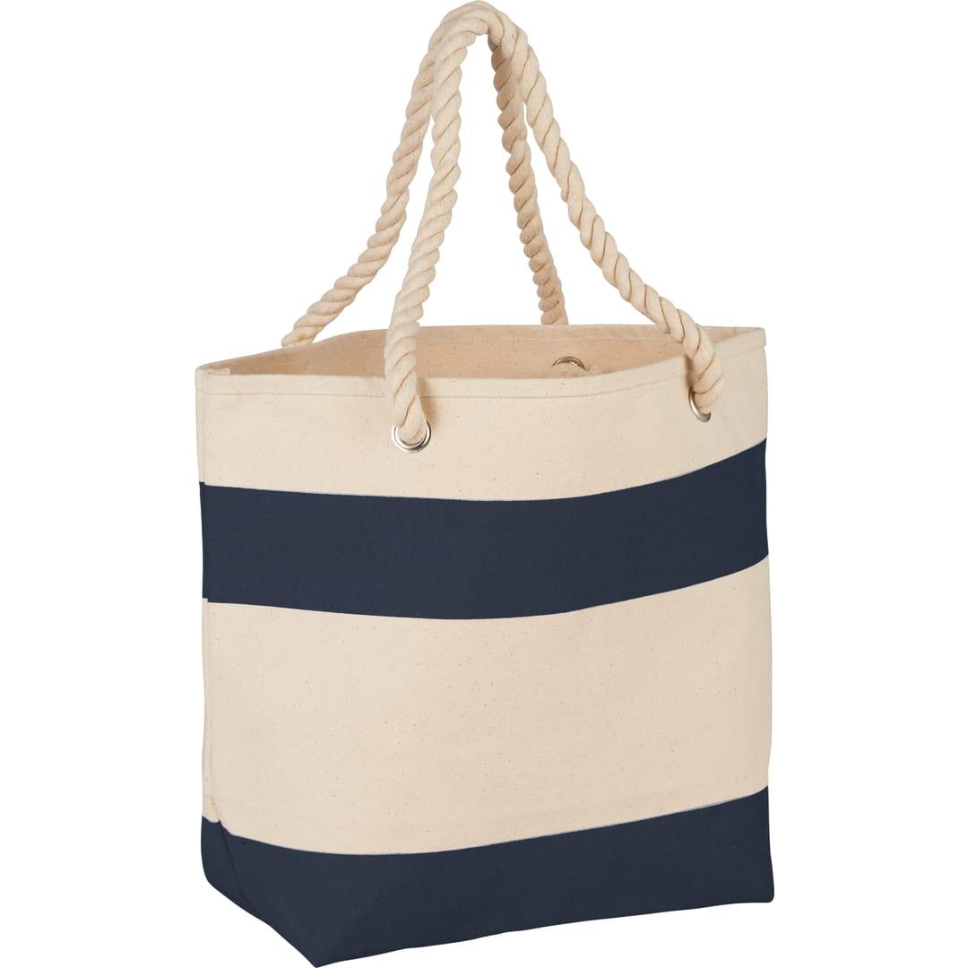 Rope handle 16oz cotton canvas tote Black miniatura 6