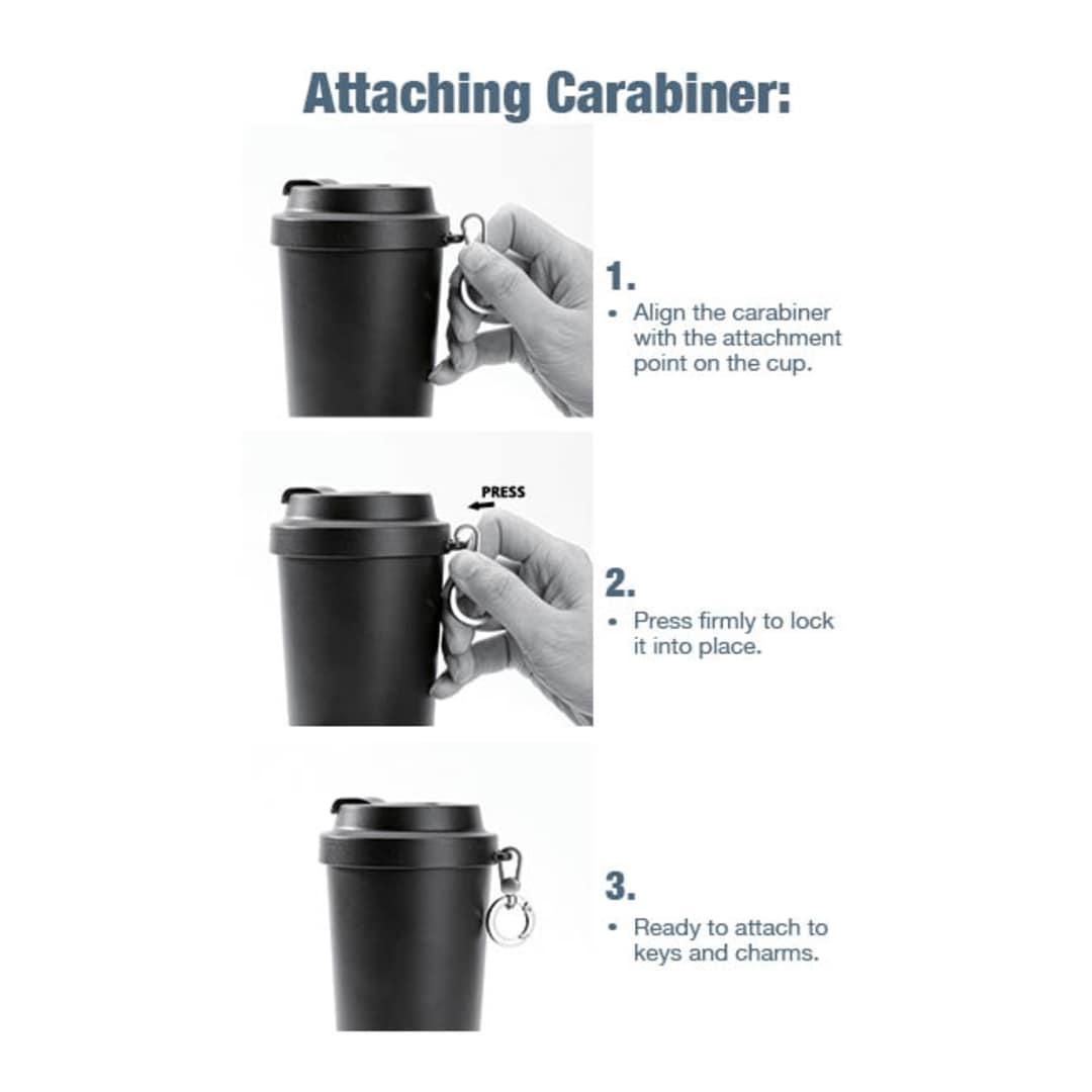 Haley vacuum tumbler one touch opening lid 16oz Black front