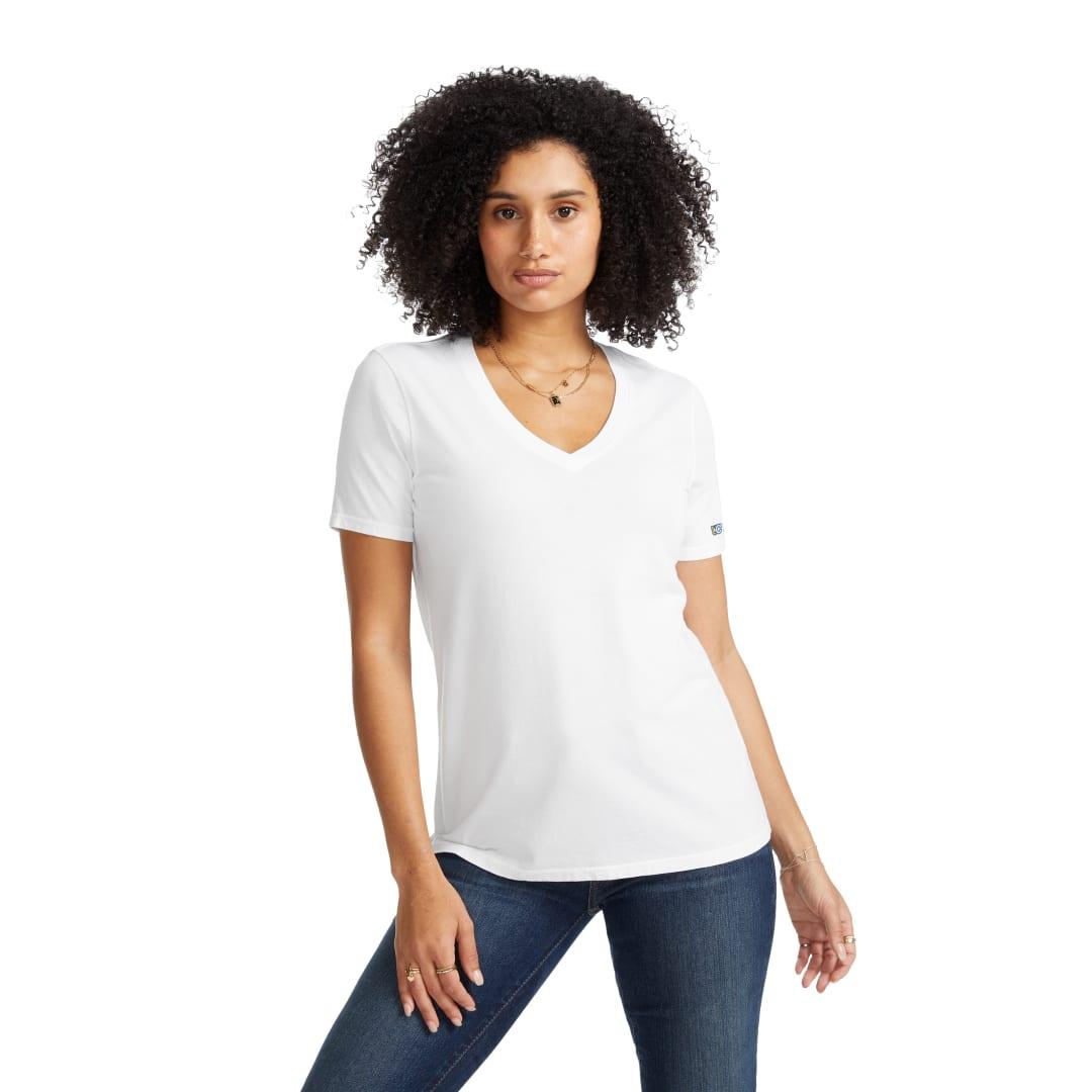 American giant classic cotton v-neck t - womens White miniatura 8