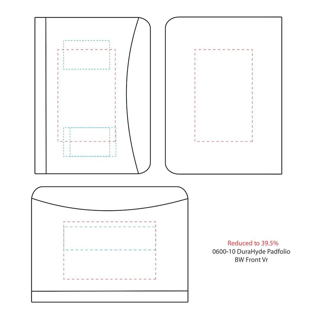 Fsc® mix durahyde recycled zippered padfolio Black miniatura 25