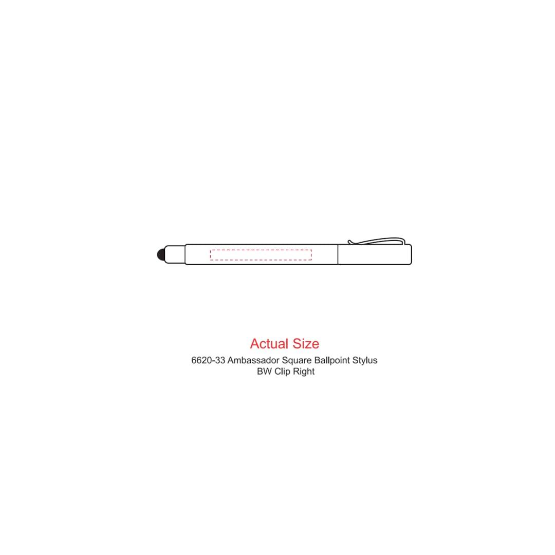 Ambassador square ballpoint stylus Orange miniatura 6