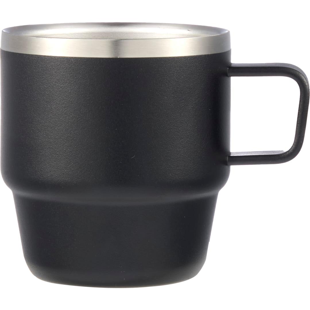 Doppio stackable recycled mug set 6oz Black miniatura 3