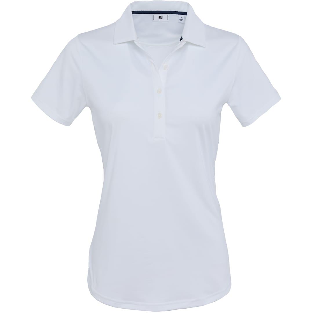 Footjoy womens solid lisle polo White front