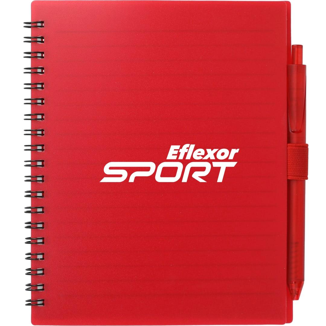Fsc® recycled 5.5 x 7 spiral notebook w/ rpet pe Black miniatura 30