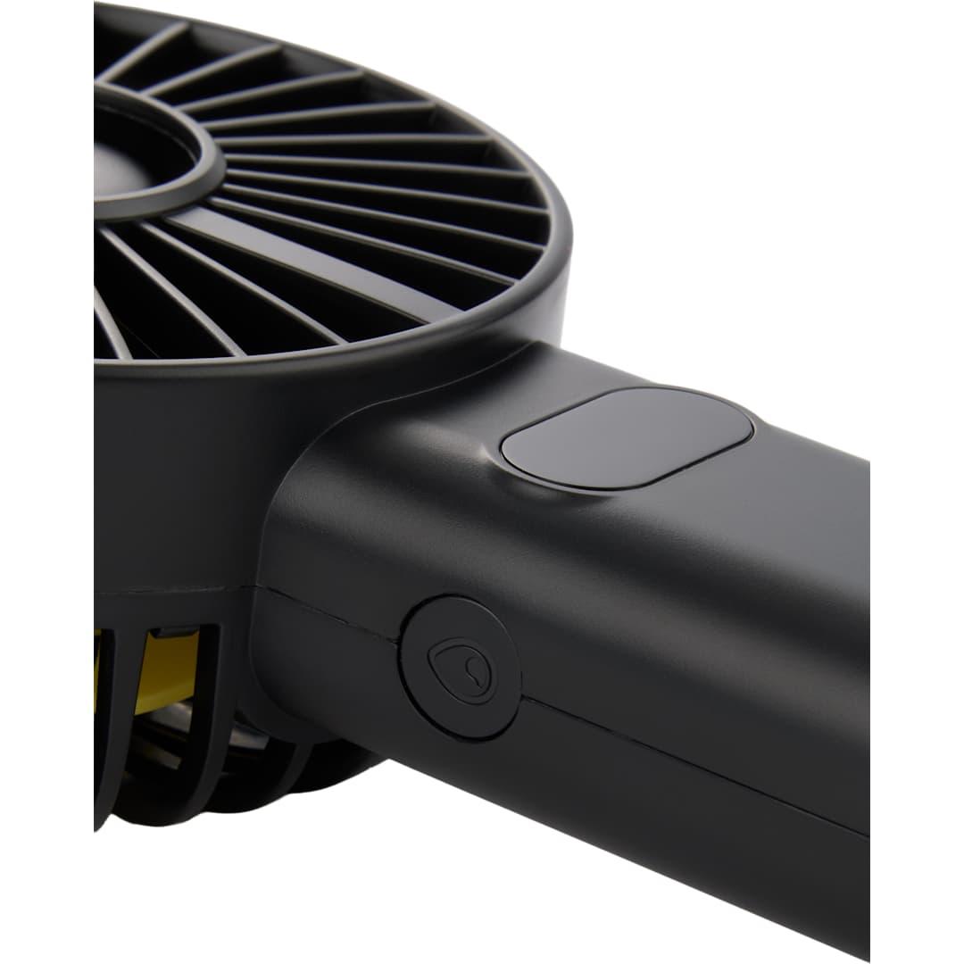 Rechargeable portable led fan with water mist Black miniatura 10