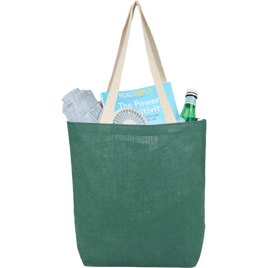 Sol jute classic shopper tote Green thumbnail 7