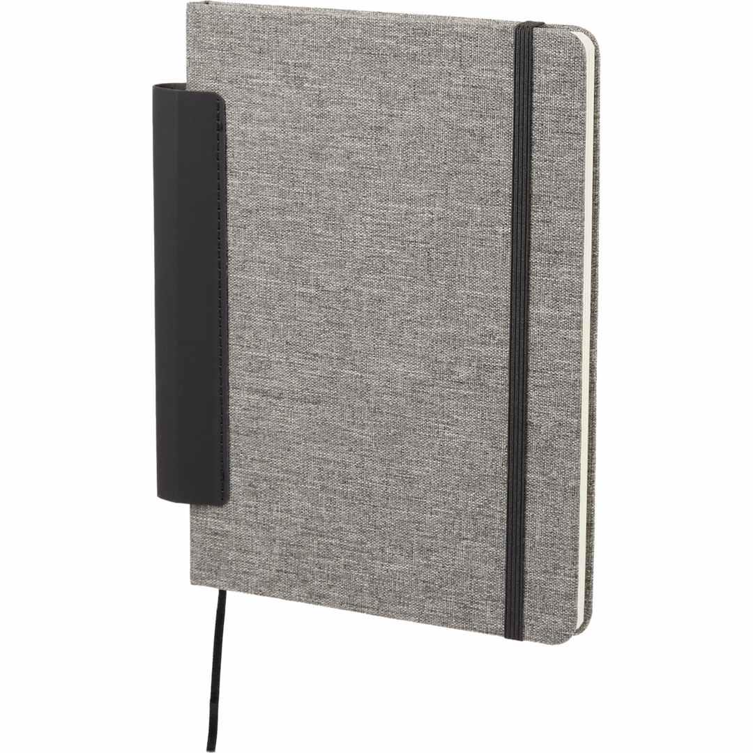 5.5 X 8.5 fsc® recycled viper rpet bound noteboo Black front