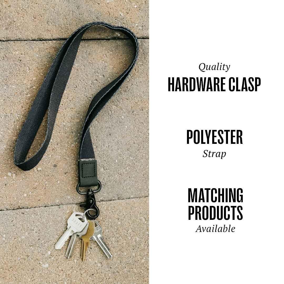 Thread wallets neck lanyard Black miniatura 5