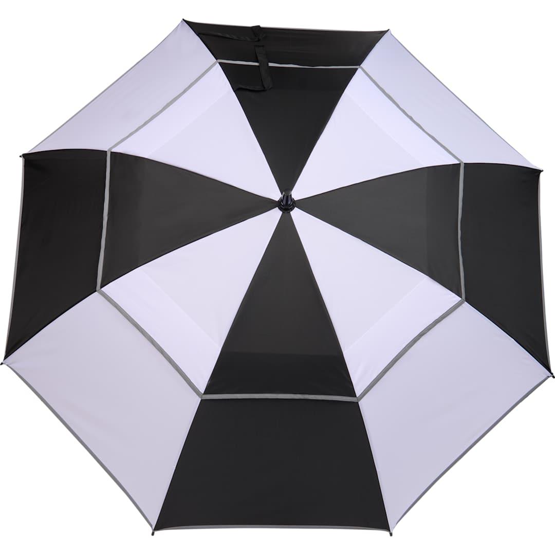 62 Rpet golf umbrella w/ reflective trim Black miniatura 12