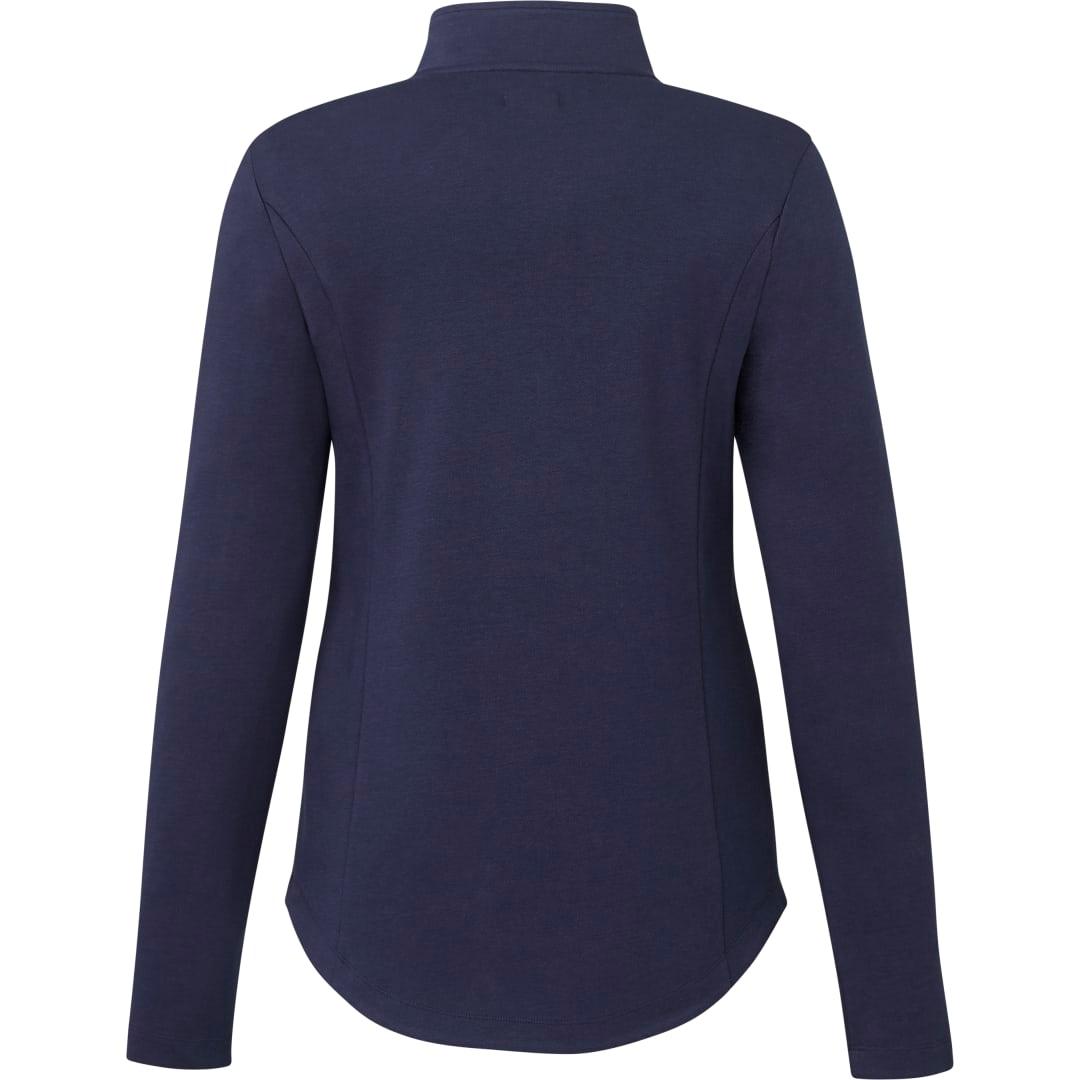 Womens rigi eco knit half zip Grey front