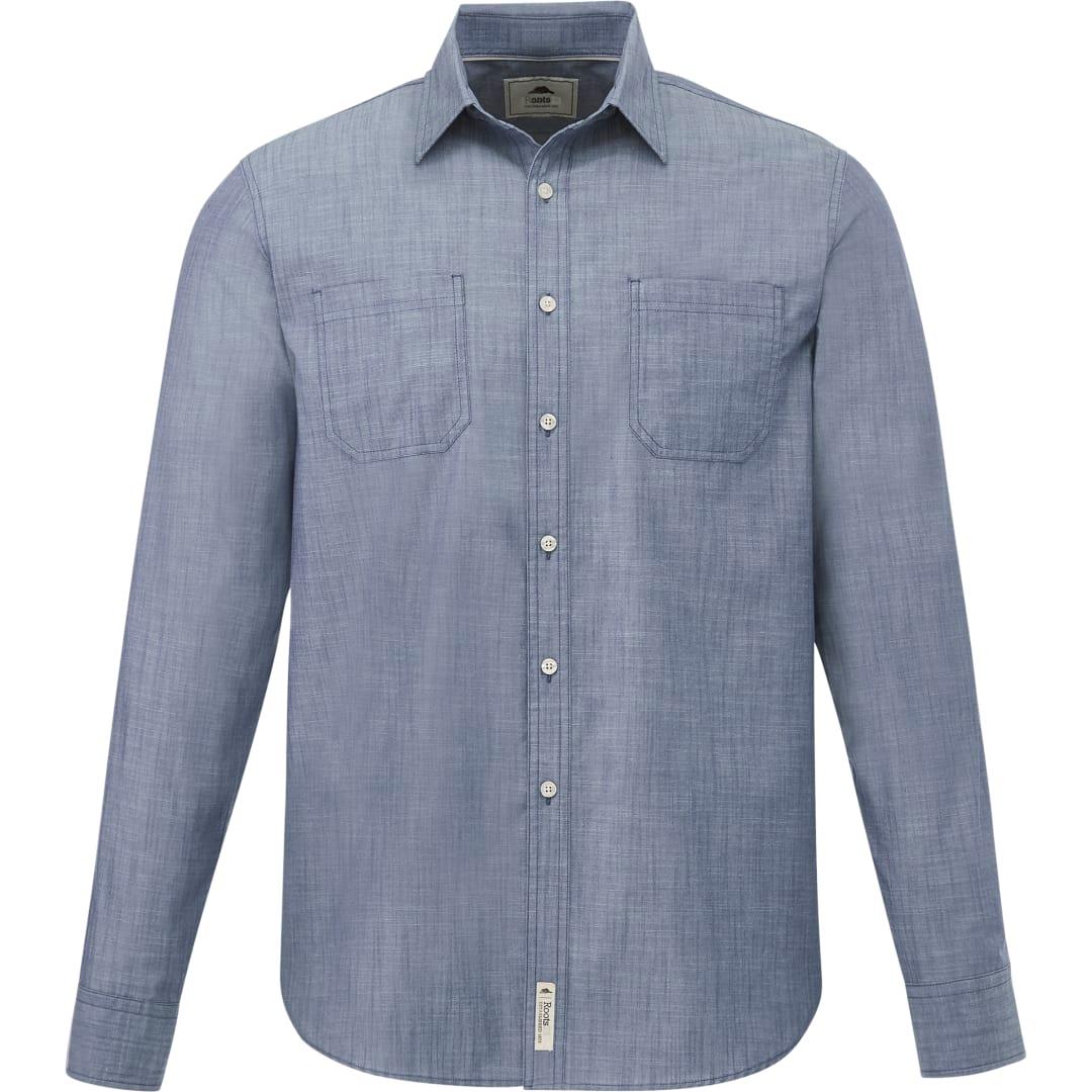 Mens clearwater roots73 ls shirt Blue miniatura 3