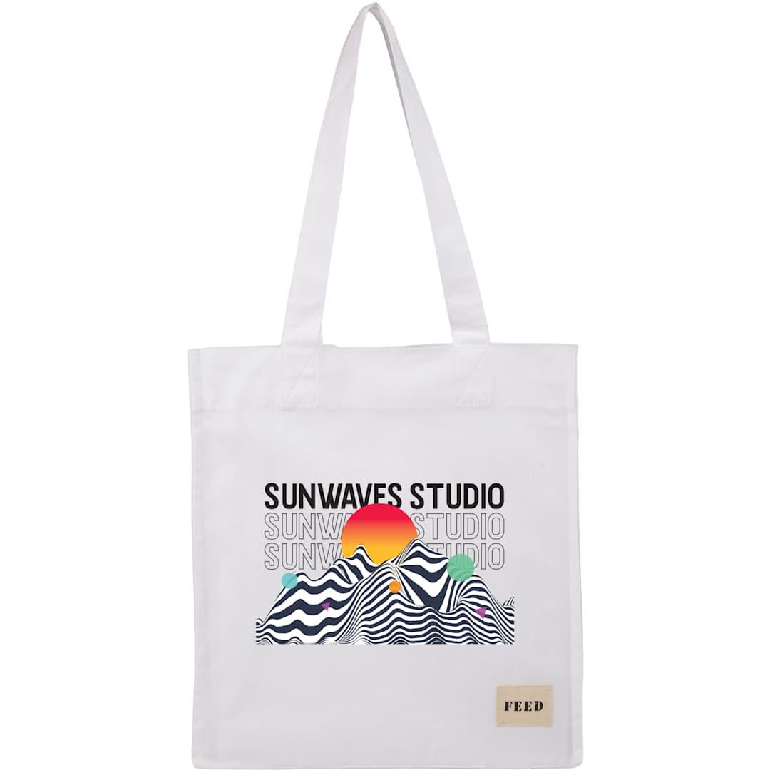 Feed organic cotton book tote Black miniatura 20
