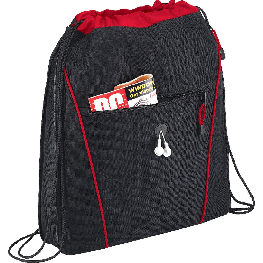 Raven drawstring bag Black miniatura 6