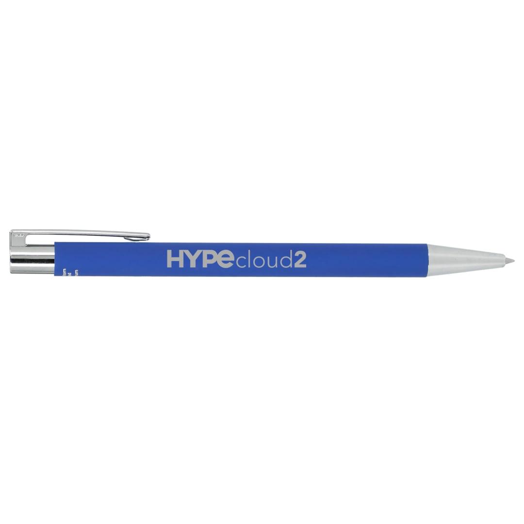 Maxi recycled aluminum soft touch gel pen Black miniatura 12
