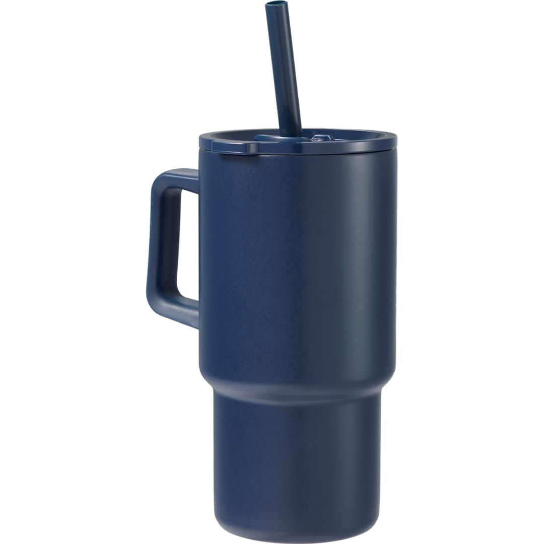 Summit 18oz recycled vacuum insulated mug w/ straw Black miniatura 16