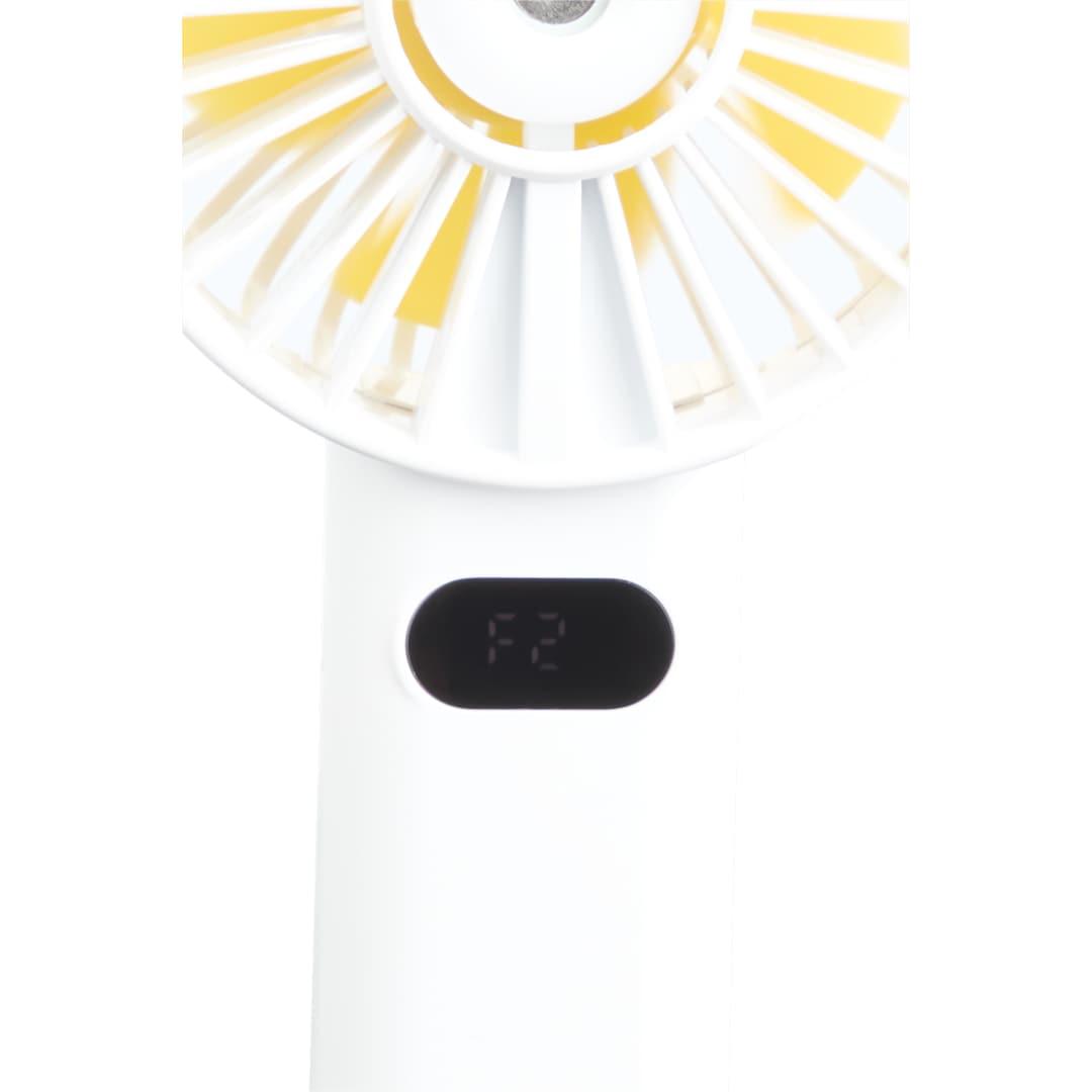 Rechargeable portable led fan with water mist Black miniatura 30