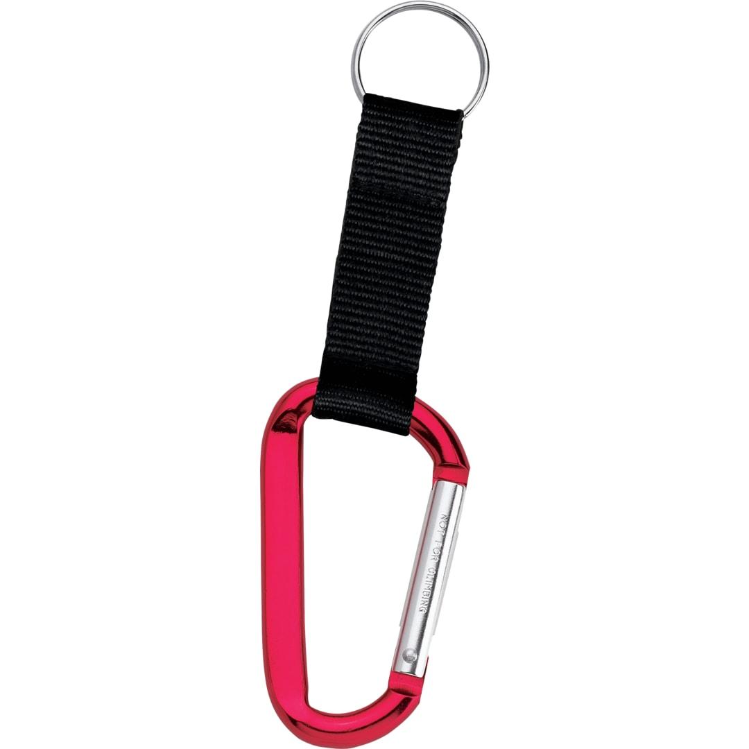 Large carabiner key ring Red miniatura 4
