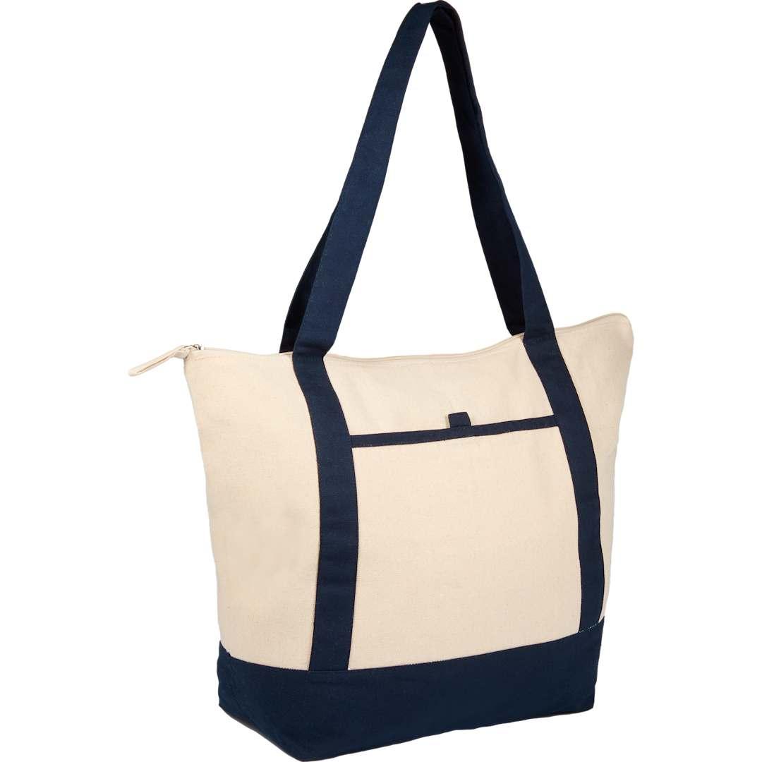 Isle 8oz organic cotton zippered tote Natural miniatura 9