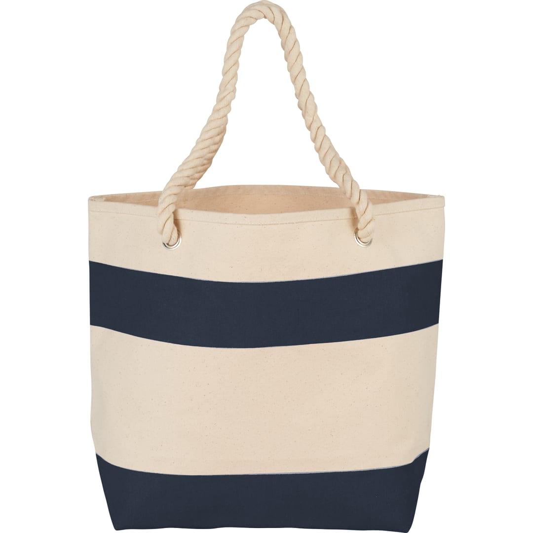 Rope handle 16oz cotton canvas tote Black miniatura 7