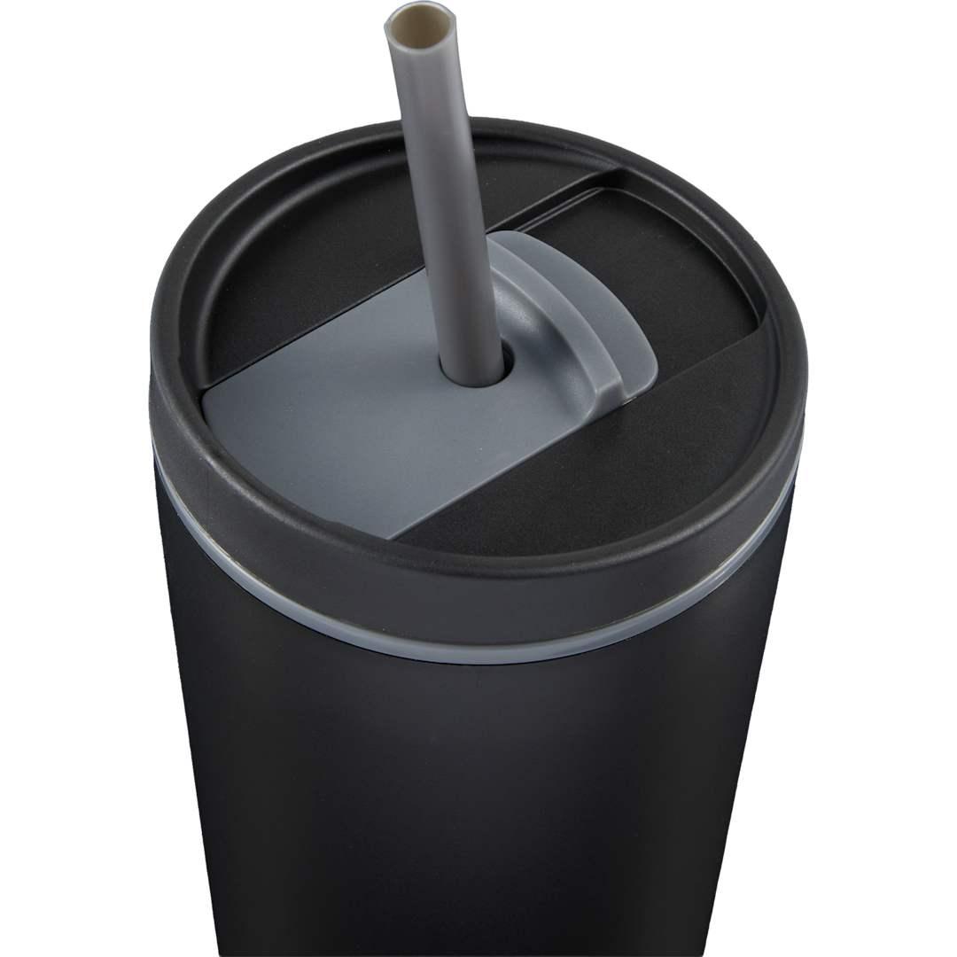 Santino recycled tumbler w/ dual function lid 16oz Black miniatura 5