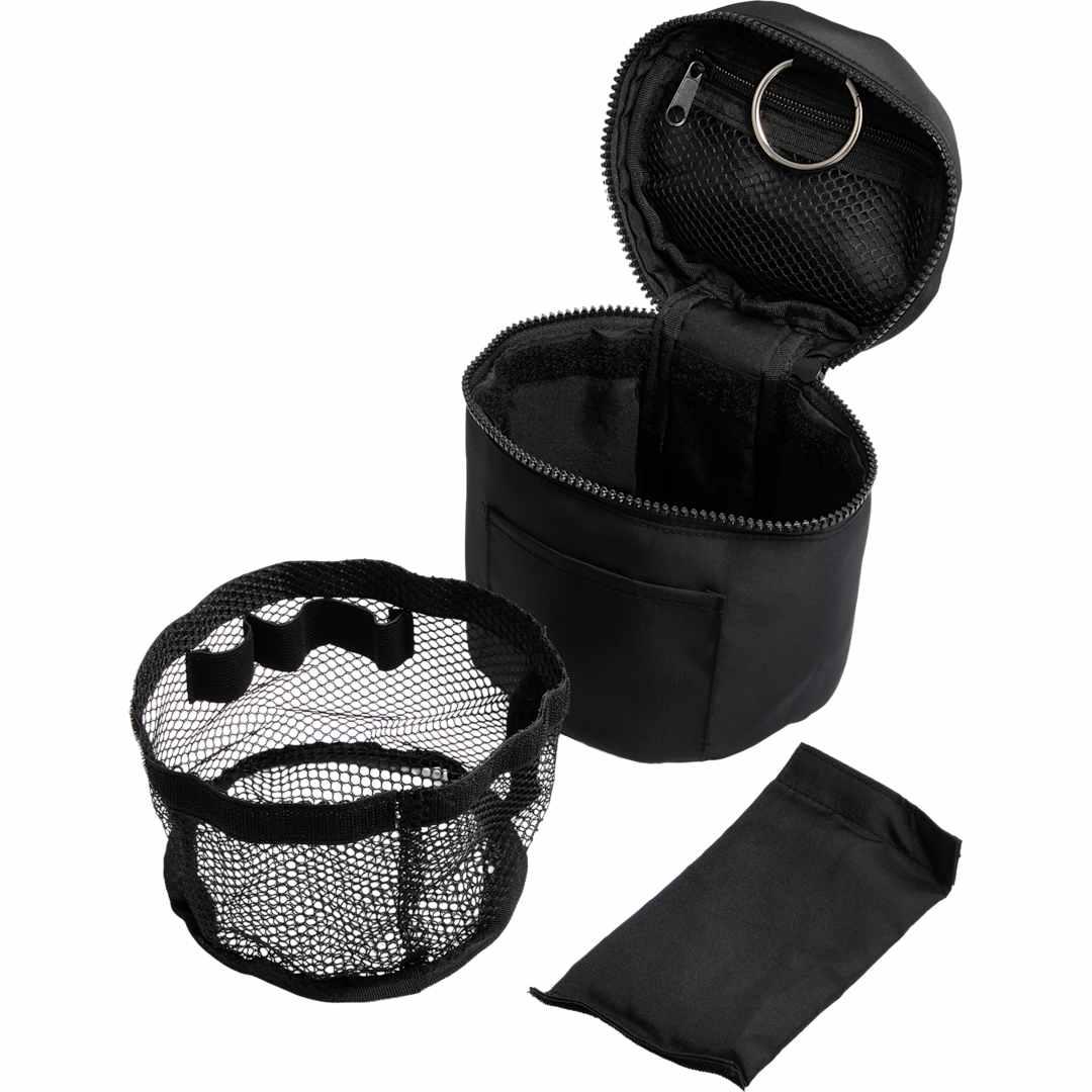 Wellable recycled round travel case Black miniatura 5